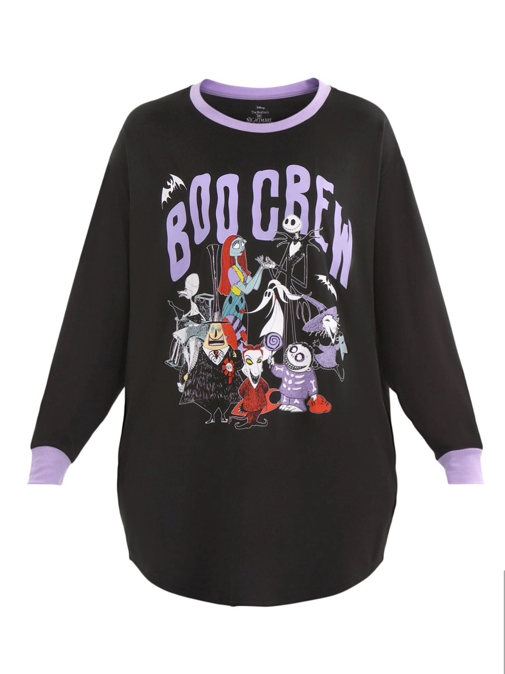 Disney Nightmare Before Christmas Boo Crew Nightgown Sleep Shirt